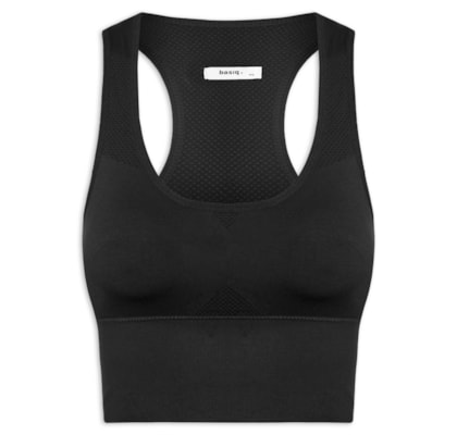 Top Feminino Fitness Com Bojo Removível - Preto