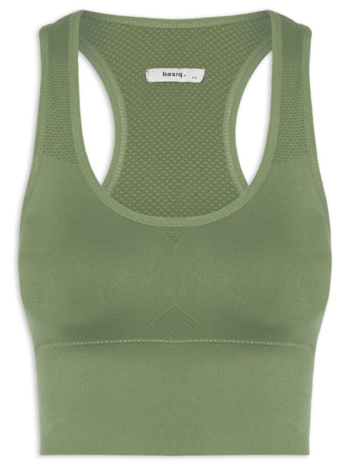 Top Feminino Fitness Com Bojo Removível - Verde