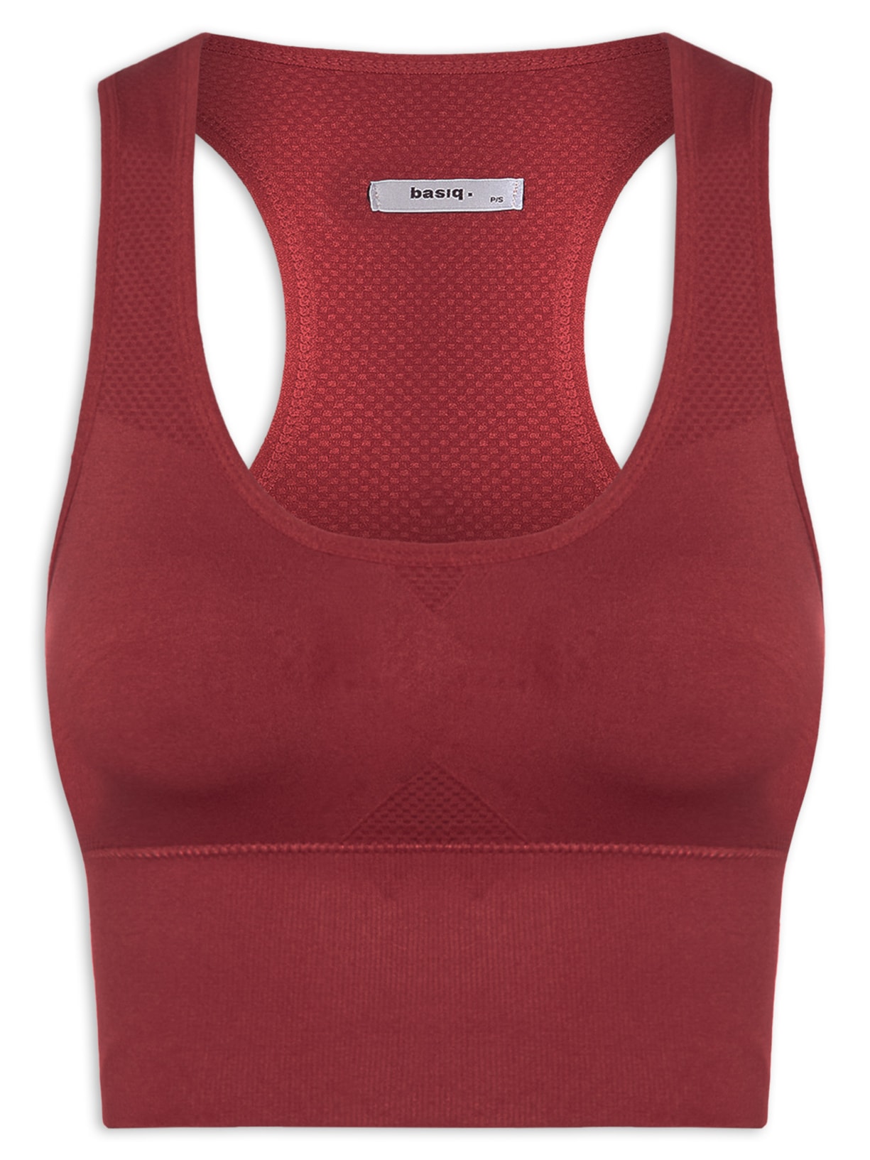 Top Feminino Fitness Com Bojo Removível Vermelho Basiq