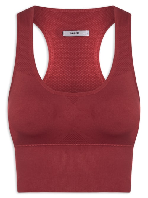 Top Feminino Fitness Com Bojo Removível - Vermelho
