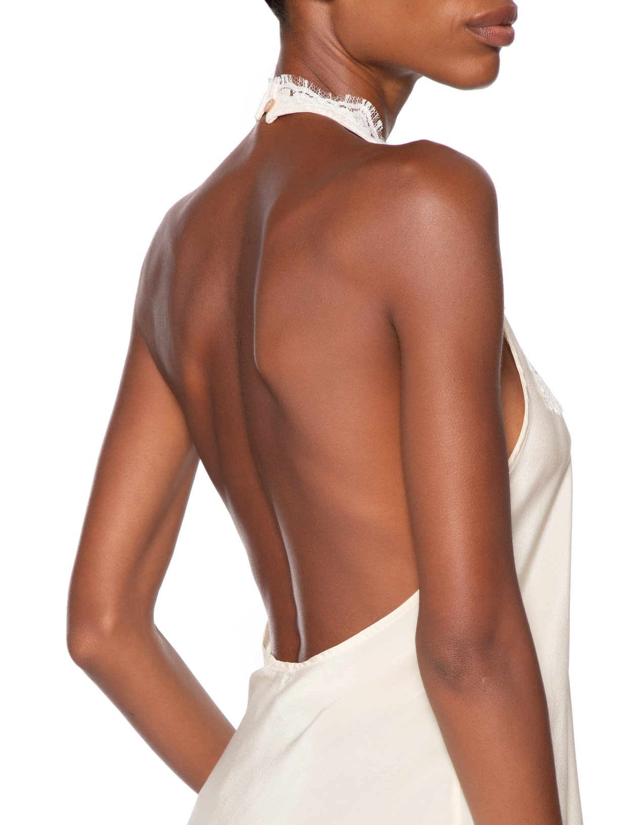 Top Feminino Frente Única Renda Bege Animale