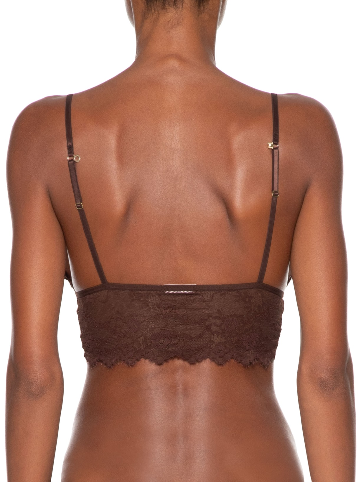 Top Feminino Intimates Triângulo Renda Marrom Animale