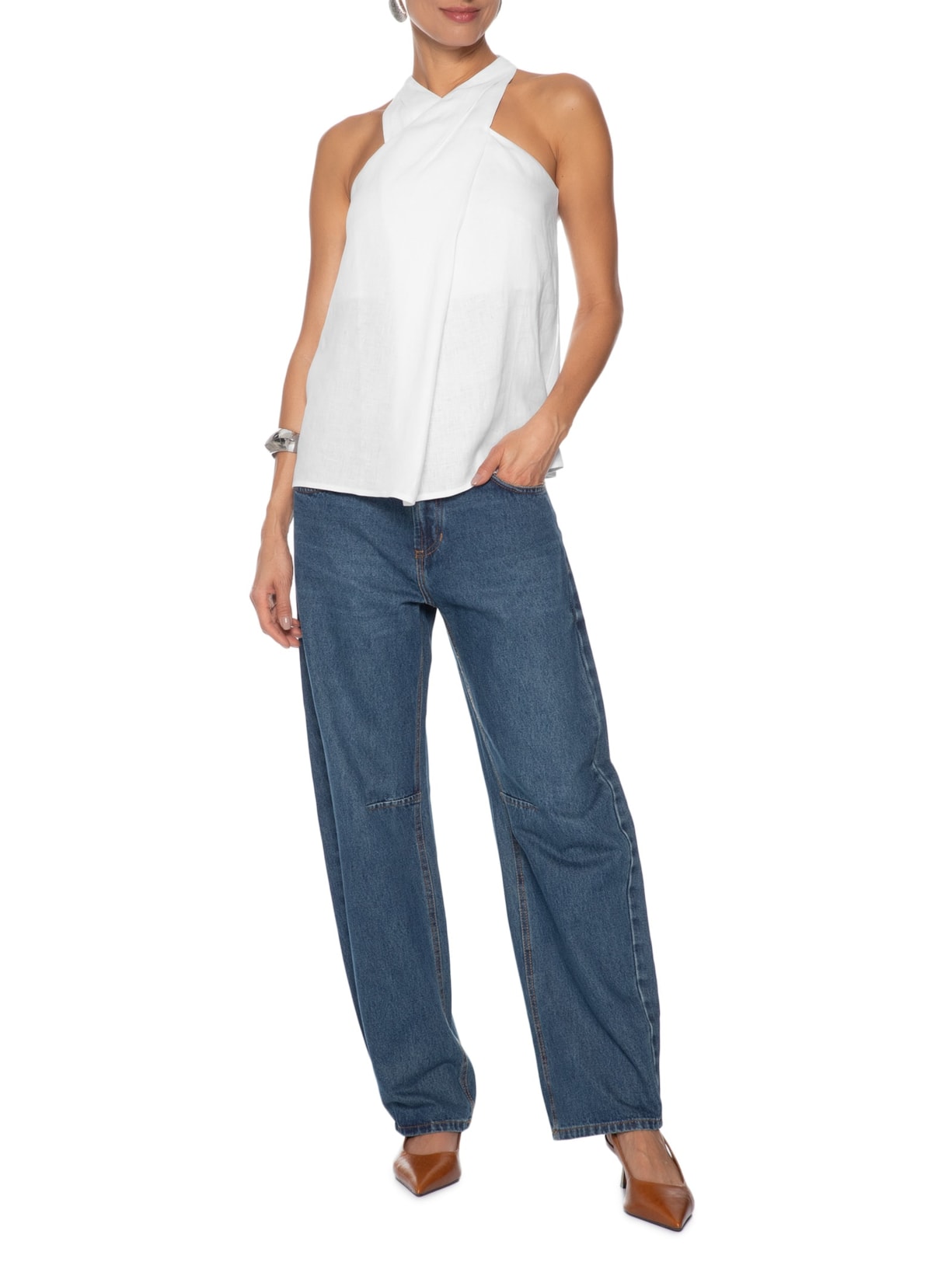 Top Feminino Joyce Branco Le Lis