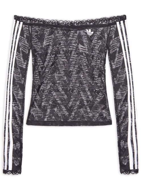 Top Feminino Lace Bardot - Preto