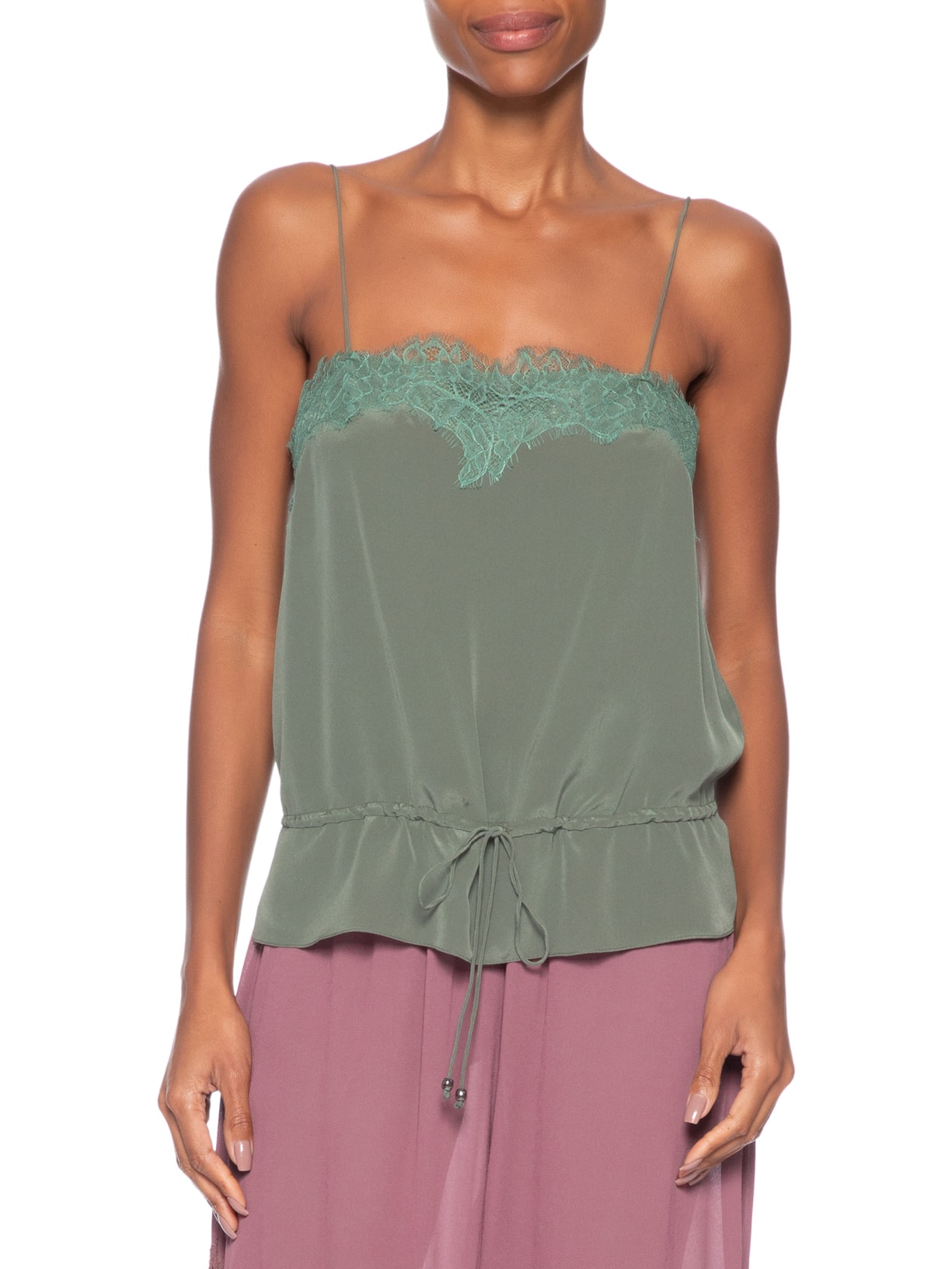 Top Feminino Laura Thyme – Verde Animale