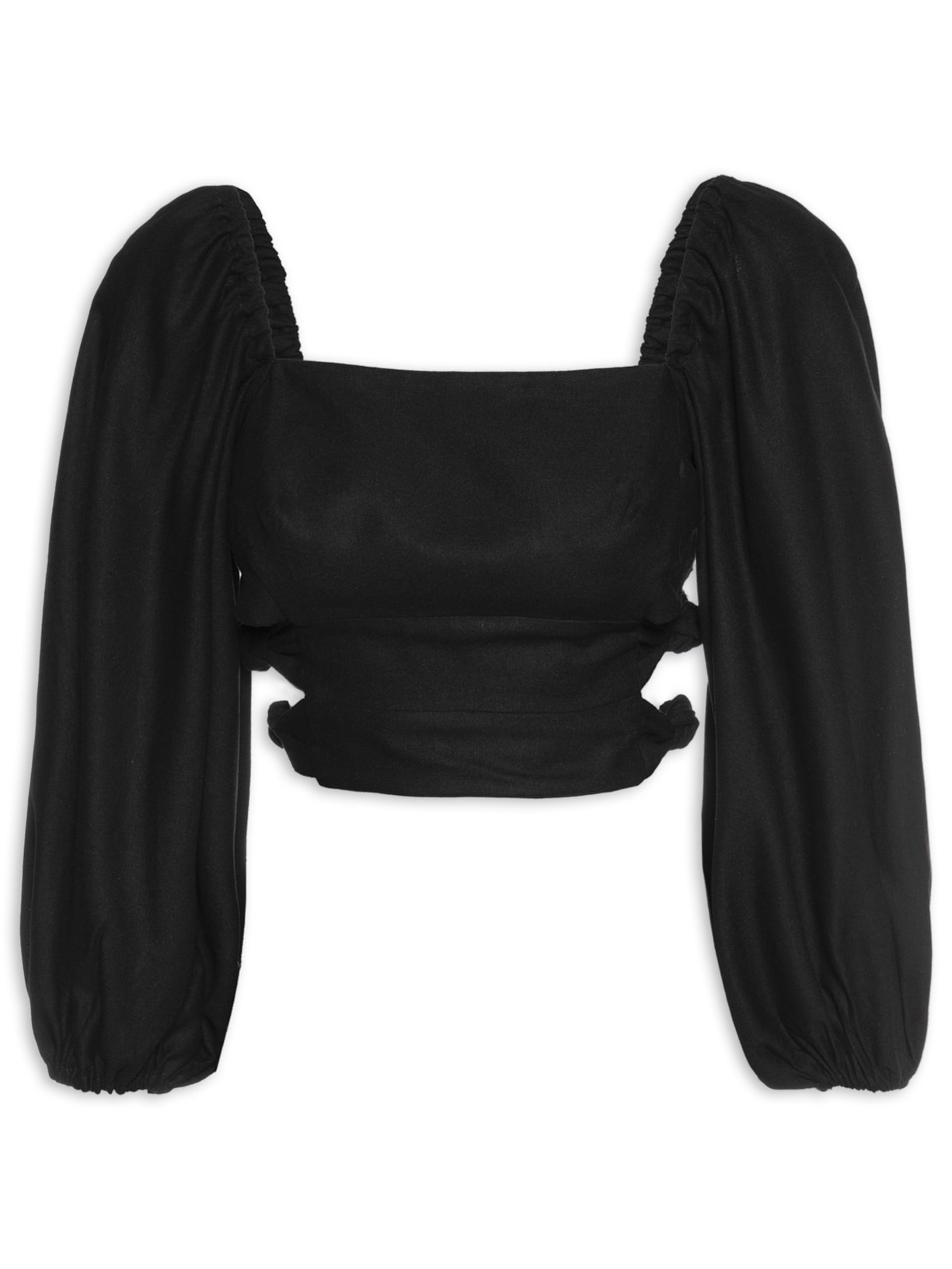 Top Feminino Manga Longa - Preto