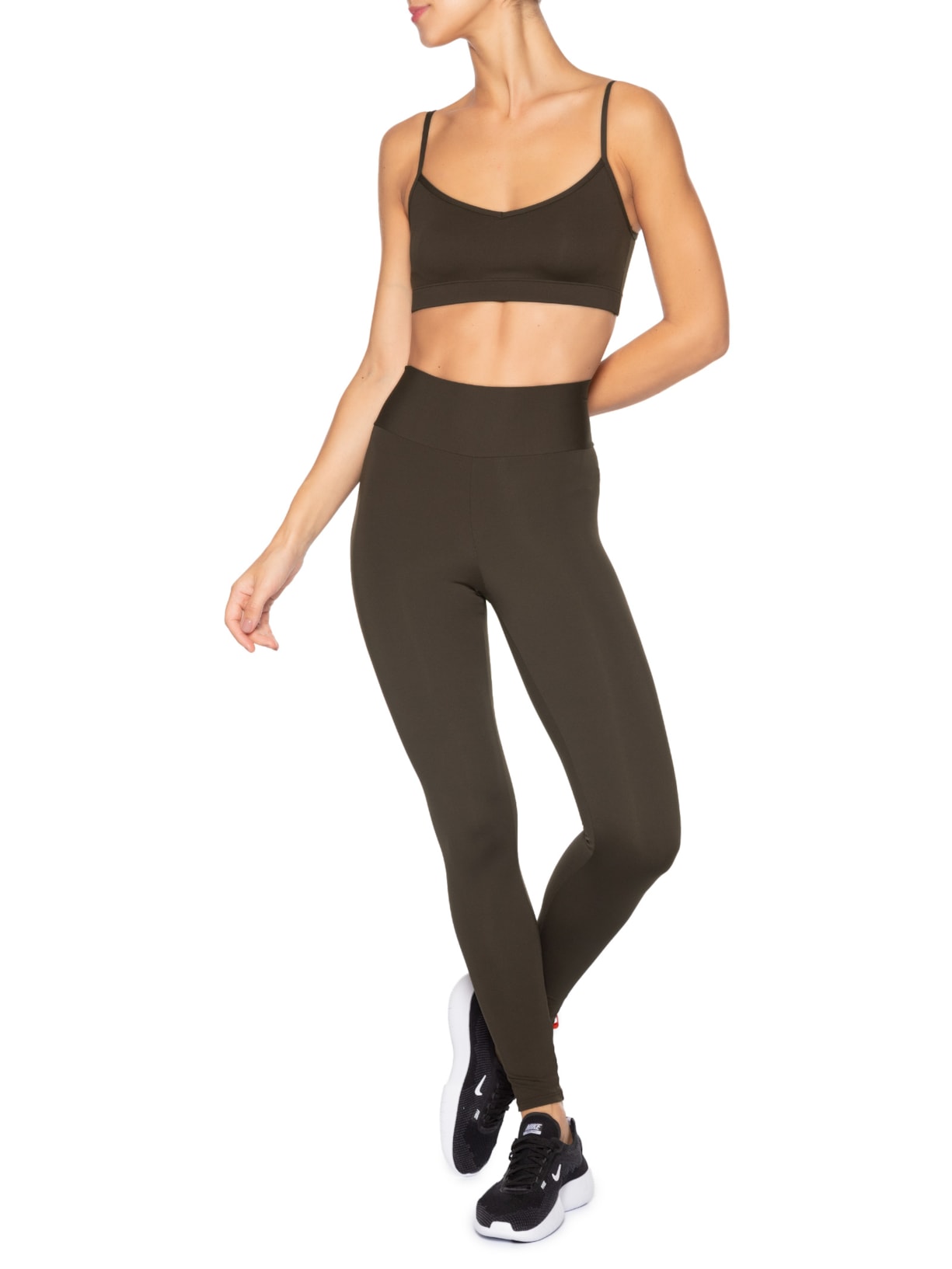 Top Feminino Marrom Body For Sure