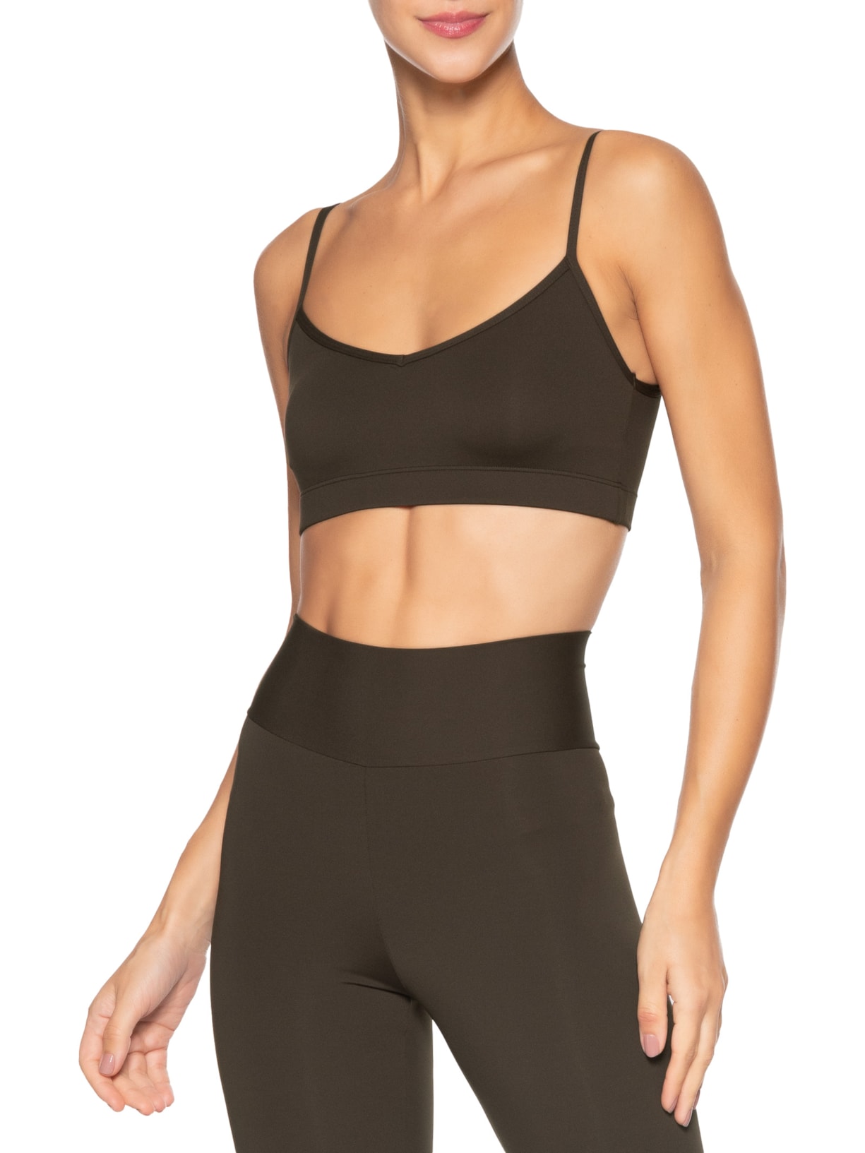 Top Feminino Marrom Body For Sure