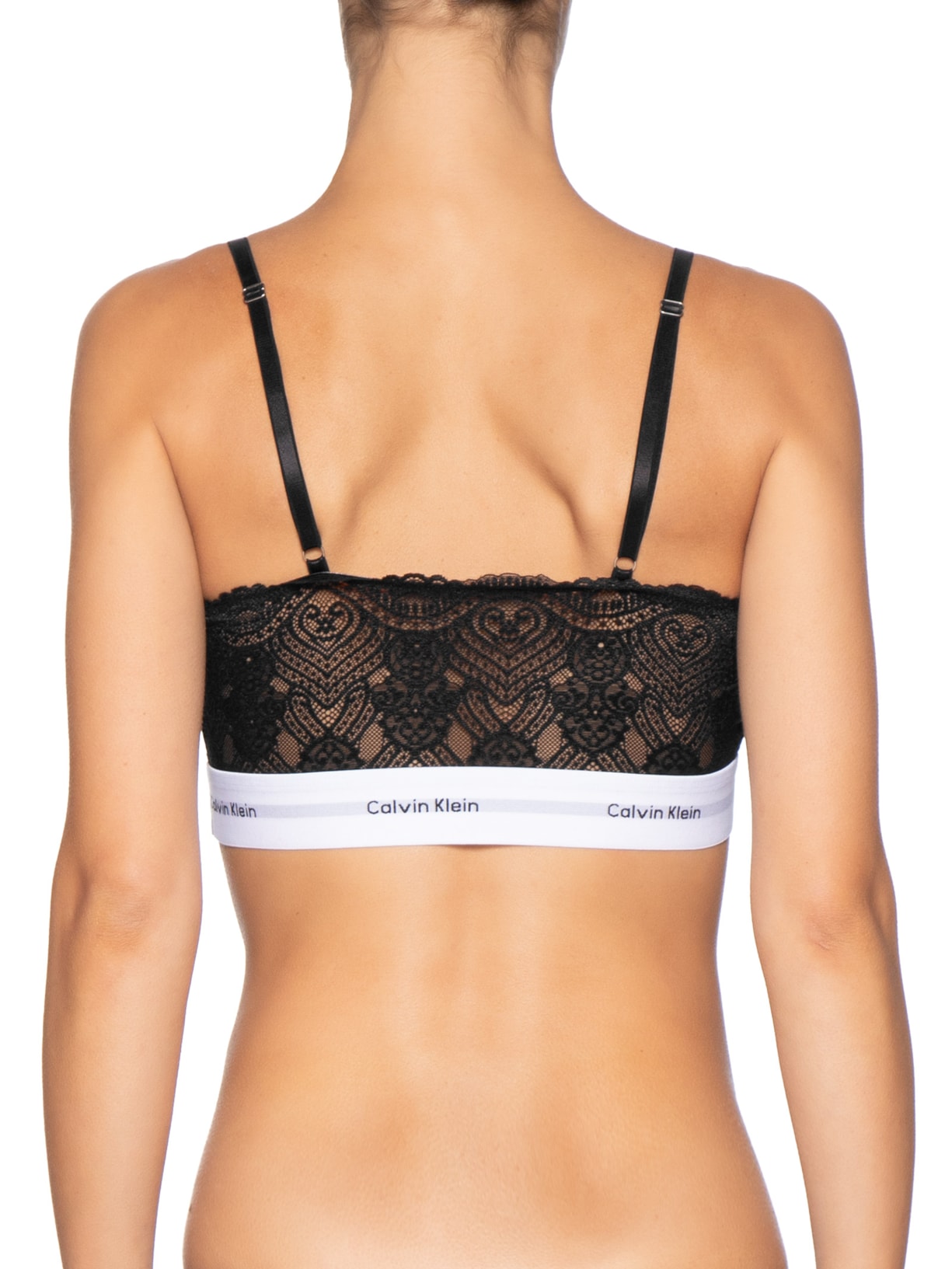 Top Feminino Modal Lace Modern Logo Preto Calvin Klein Underwear