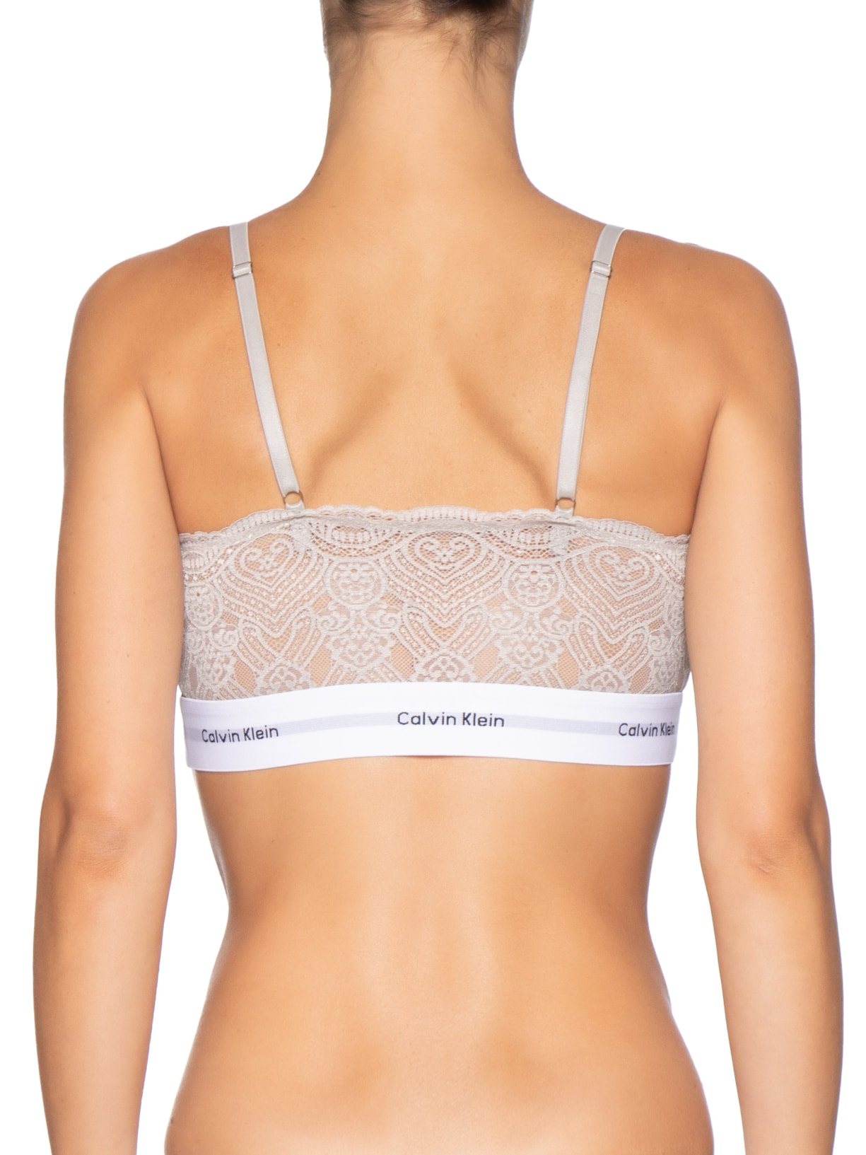 Top Feminino Modal Lace Modern Logo – Bege Calvin Klein Underwear