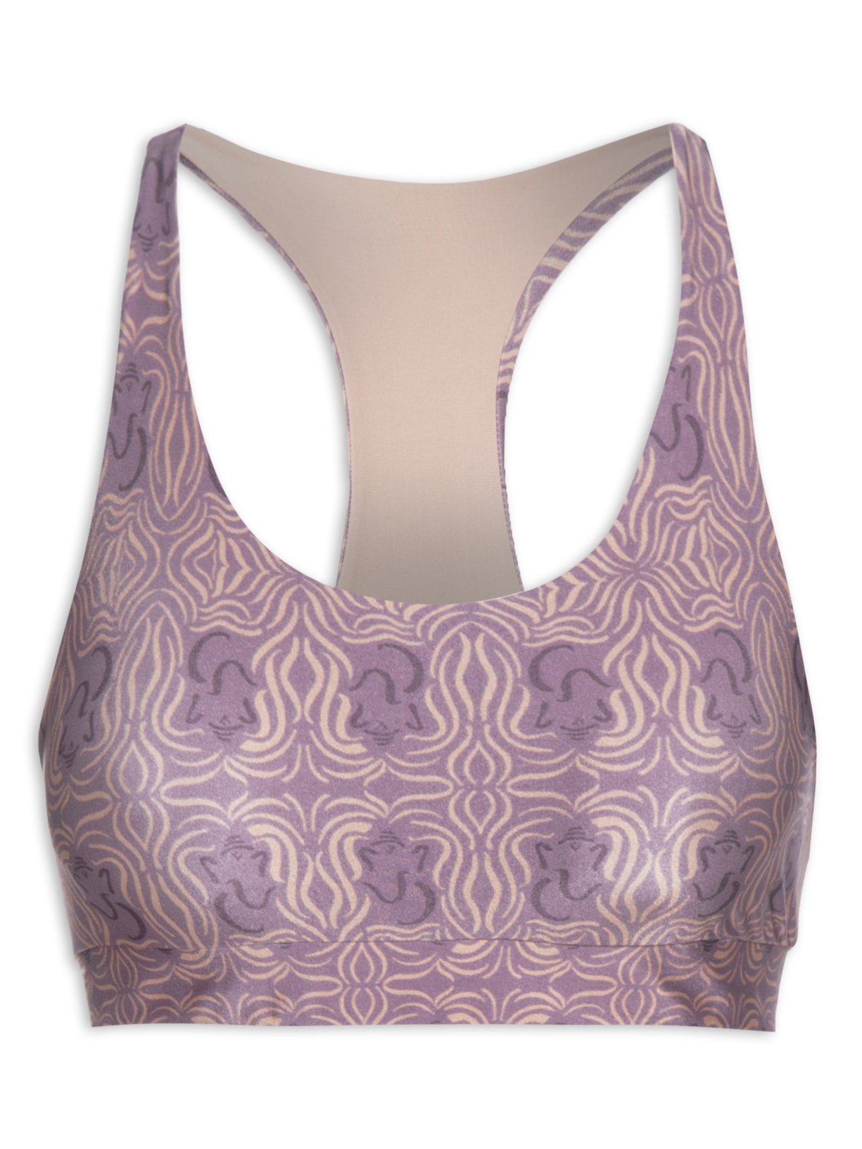 Top Feminino nadador Roxo Melt