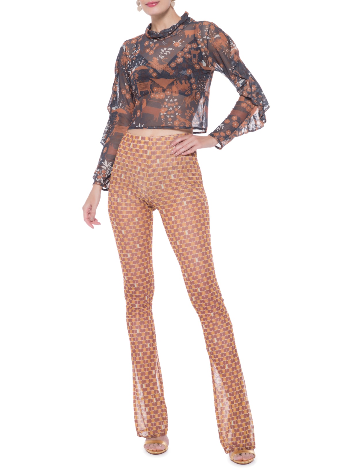 Top Feminino Ondas Ravina Azul Lilly Sarti