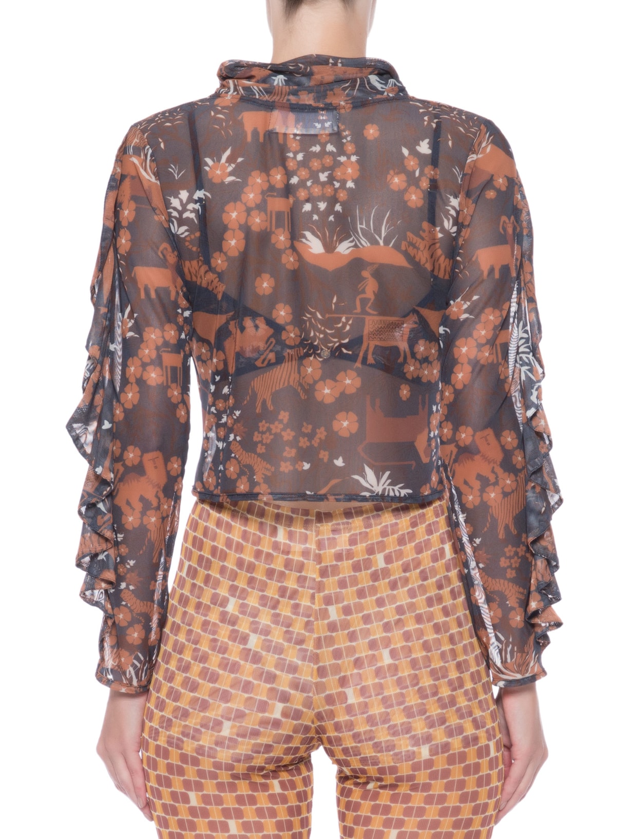 Top Feminino Ondas Ravina Azul Lilly Sarti