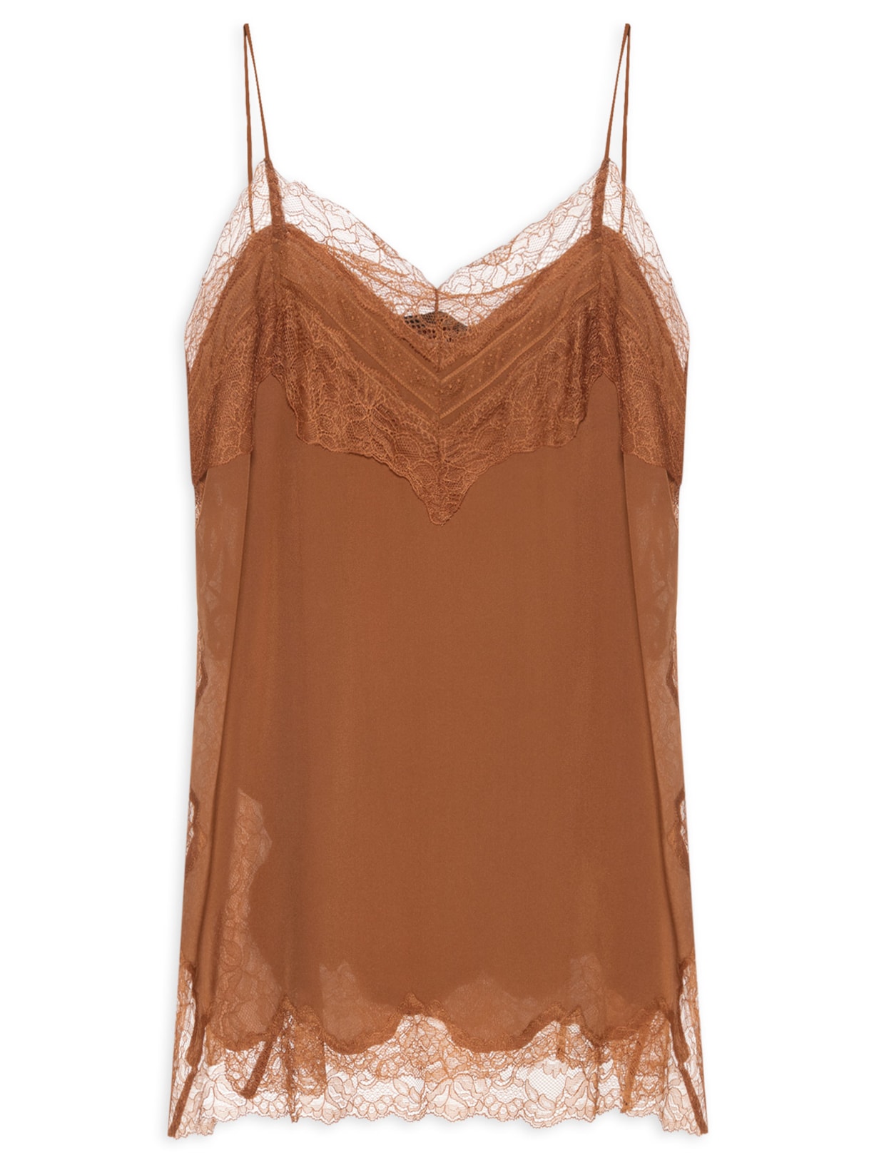 Top Feminino Painel Com Renda Biscoito – Marrom Animale