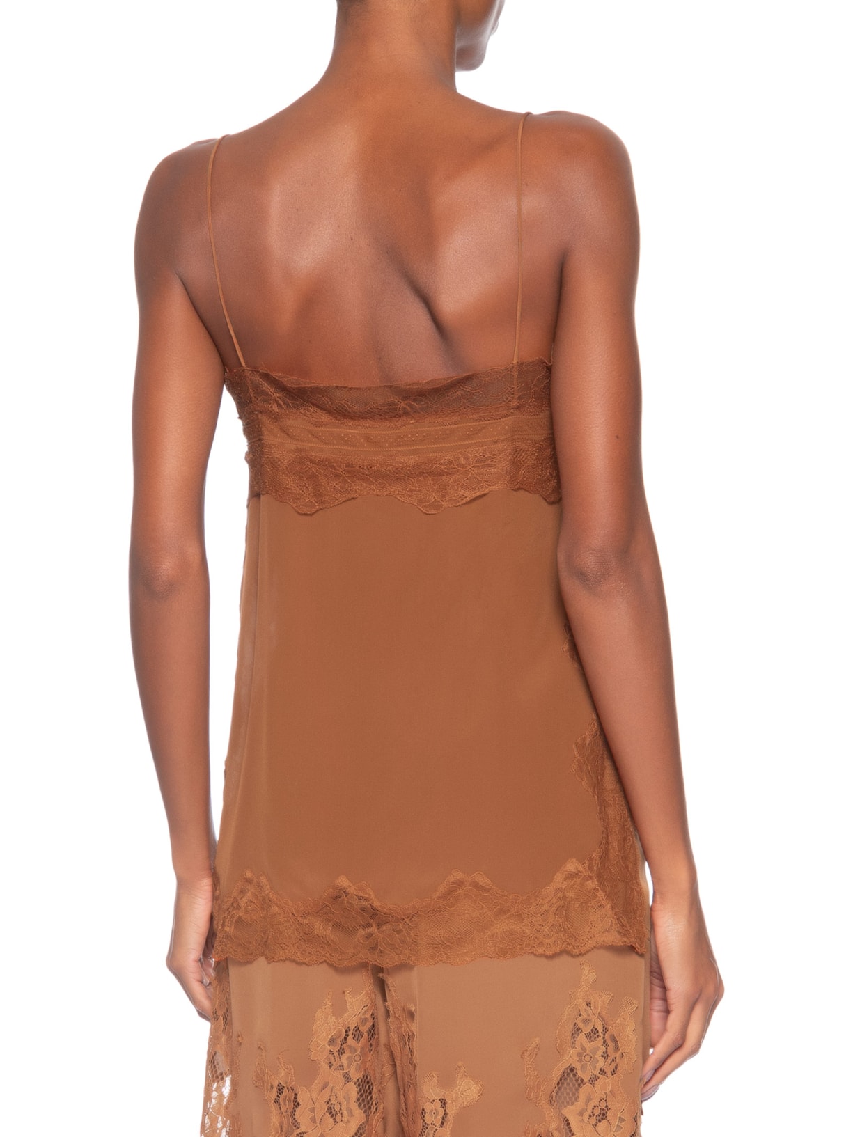 Top Feminino Painel Com Renda Biscoito – Marrom Animale