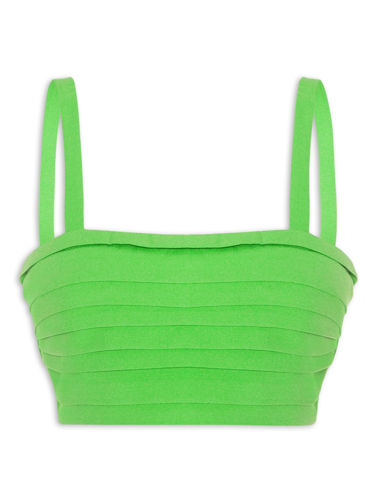 Top Feminino Pregas Alça - Verde