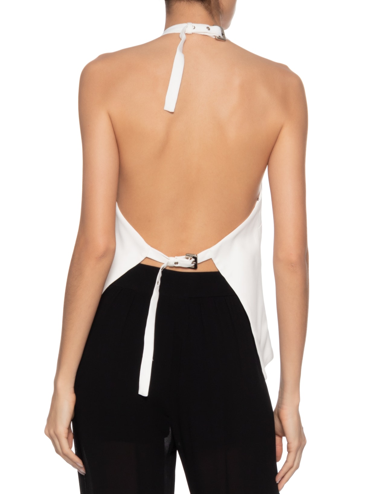 Top Feminino Santana Crepe Branco Misci