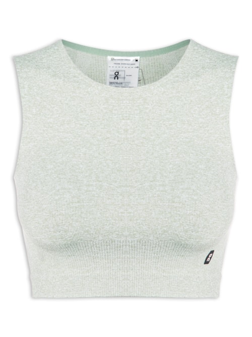 Top Feminino Studio Knit Crop - Verde
