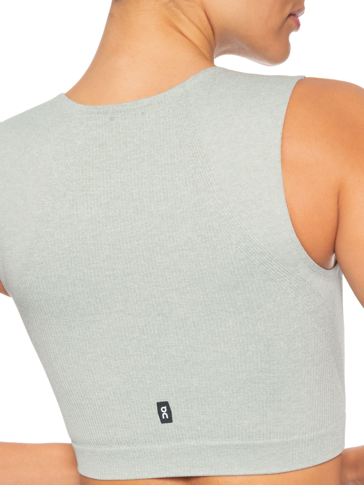 Top Feminino Studio Knit Crop Verde On Running