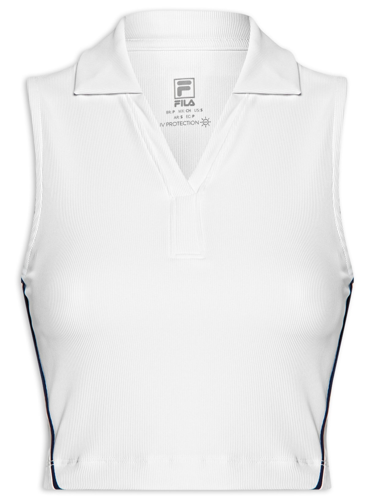 Top Feminino Tennis Line Branco Fila