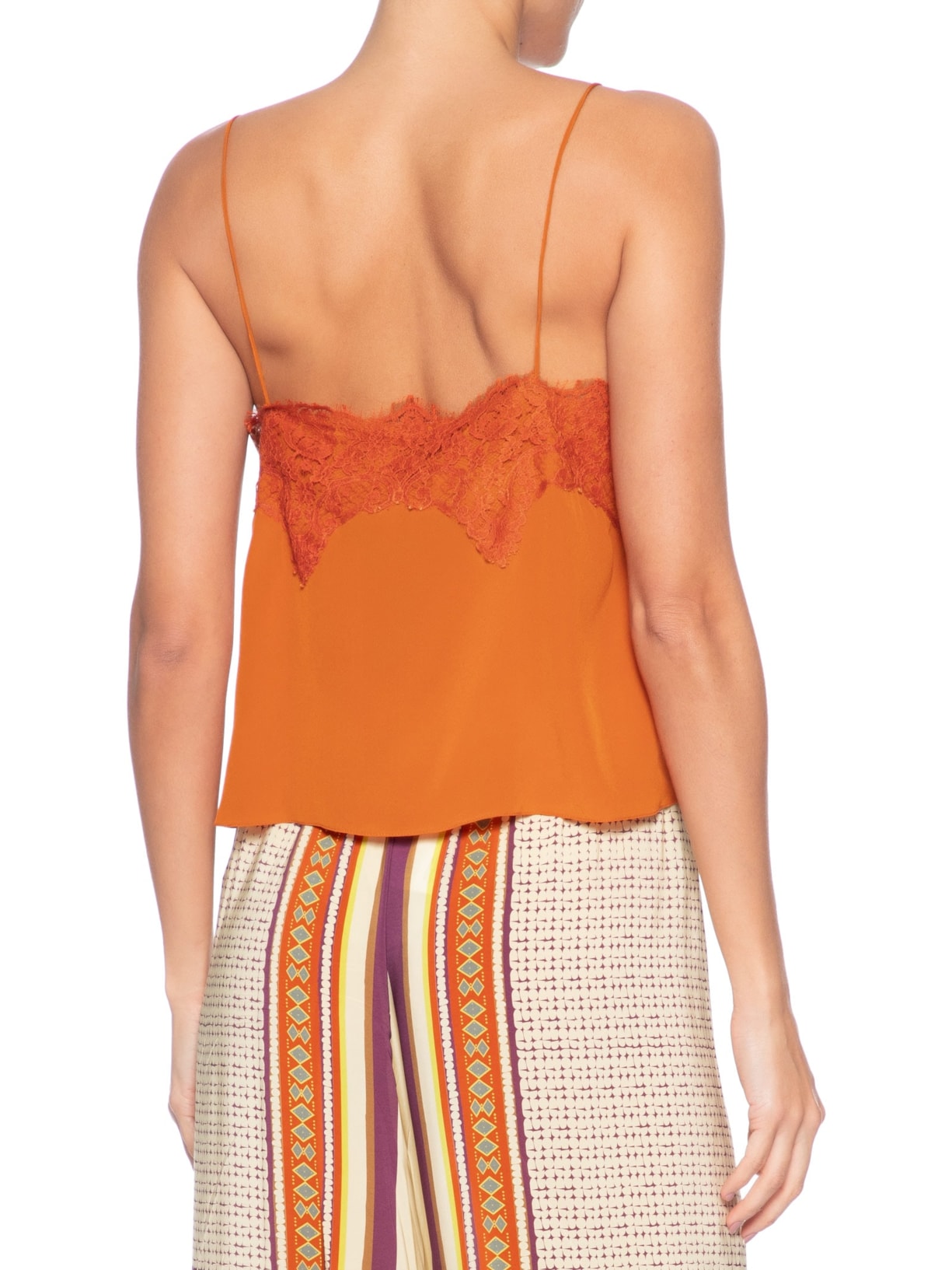 Top Feminino Tereza Decote Reto Mozart Laranja Animale
