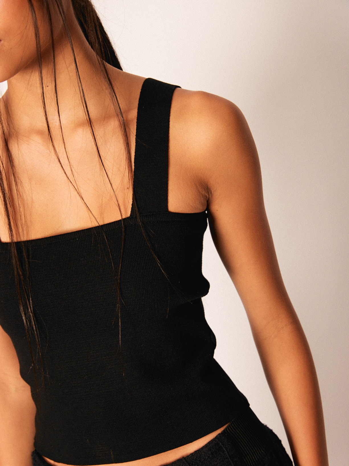 Top Feminino Tricot Cathy V26 Preto Mixed