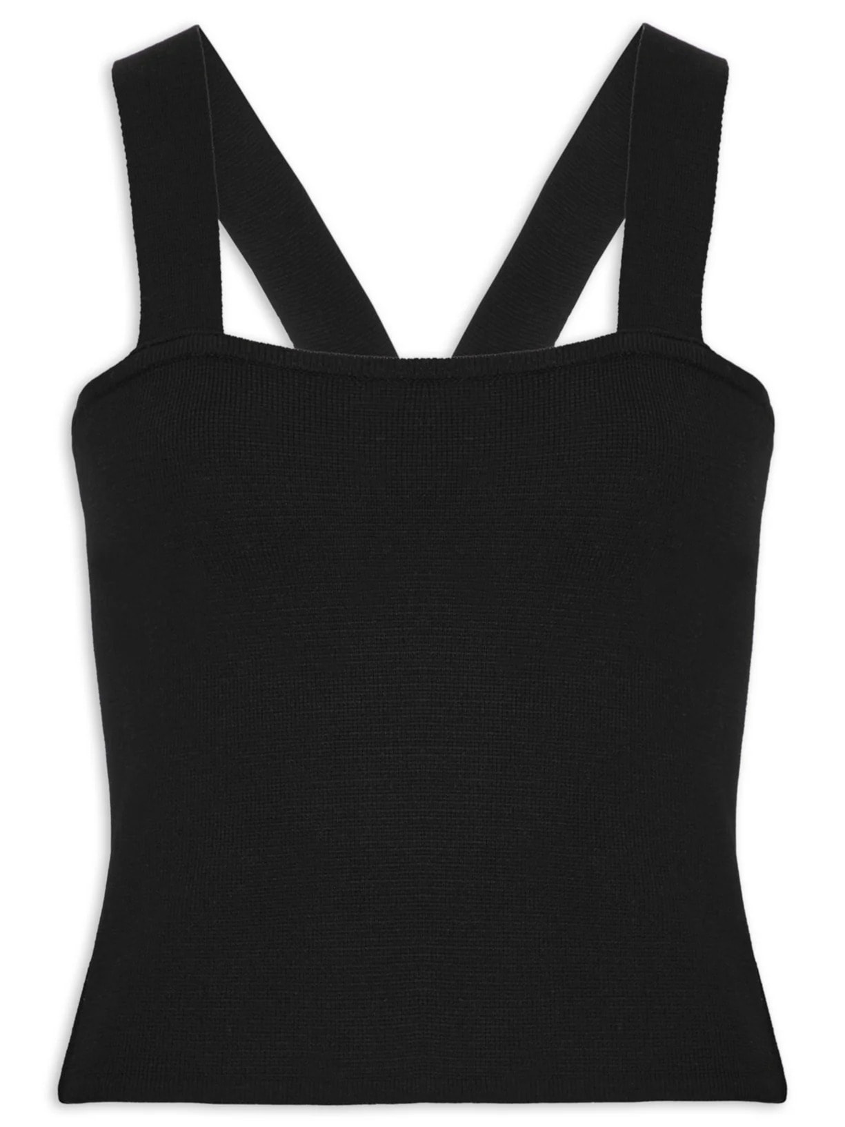 Top Feminino Tricot Cathy V26 - Preto
