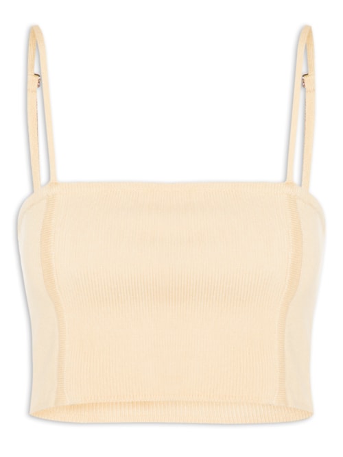 Top Feminino Tricot Chiara - Amarelo