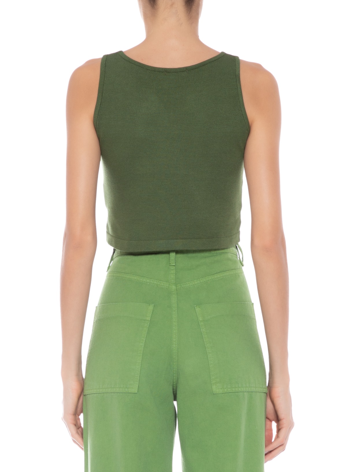 Top Feminino Tricot Pati Verde Mixed