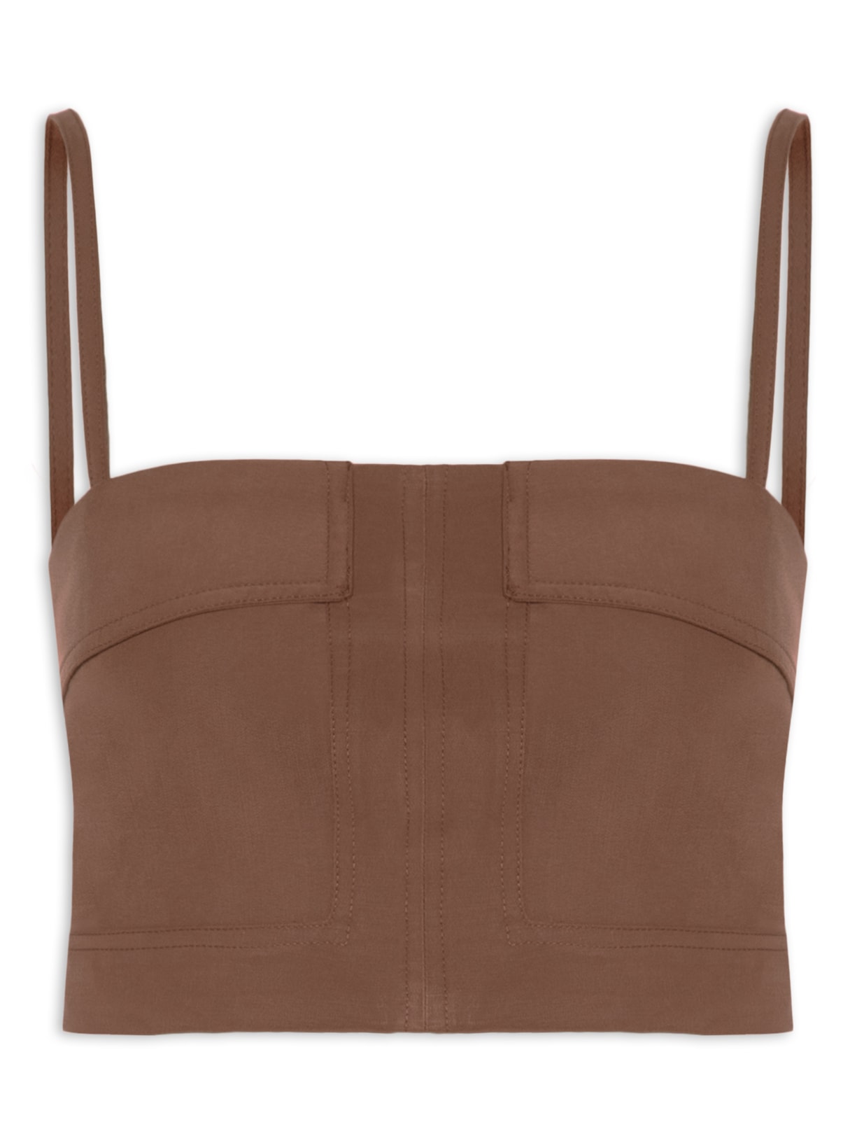 Top Feminino Utilitário Choco Marrom Animale