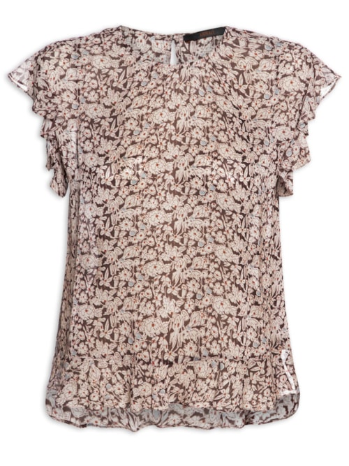 Top Feminino Wizzi Est Liberty Chelsea - Marrom