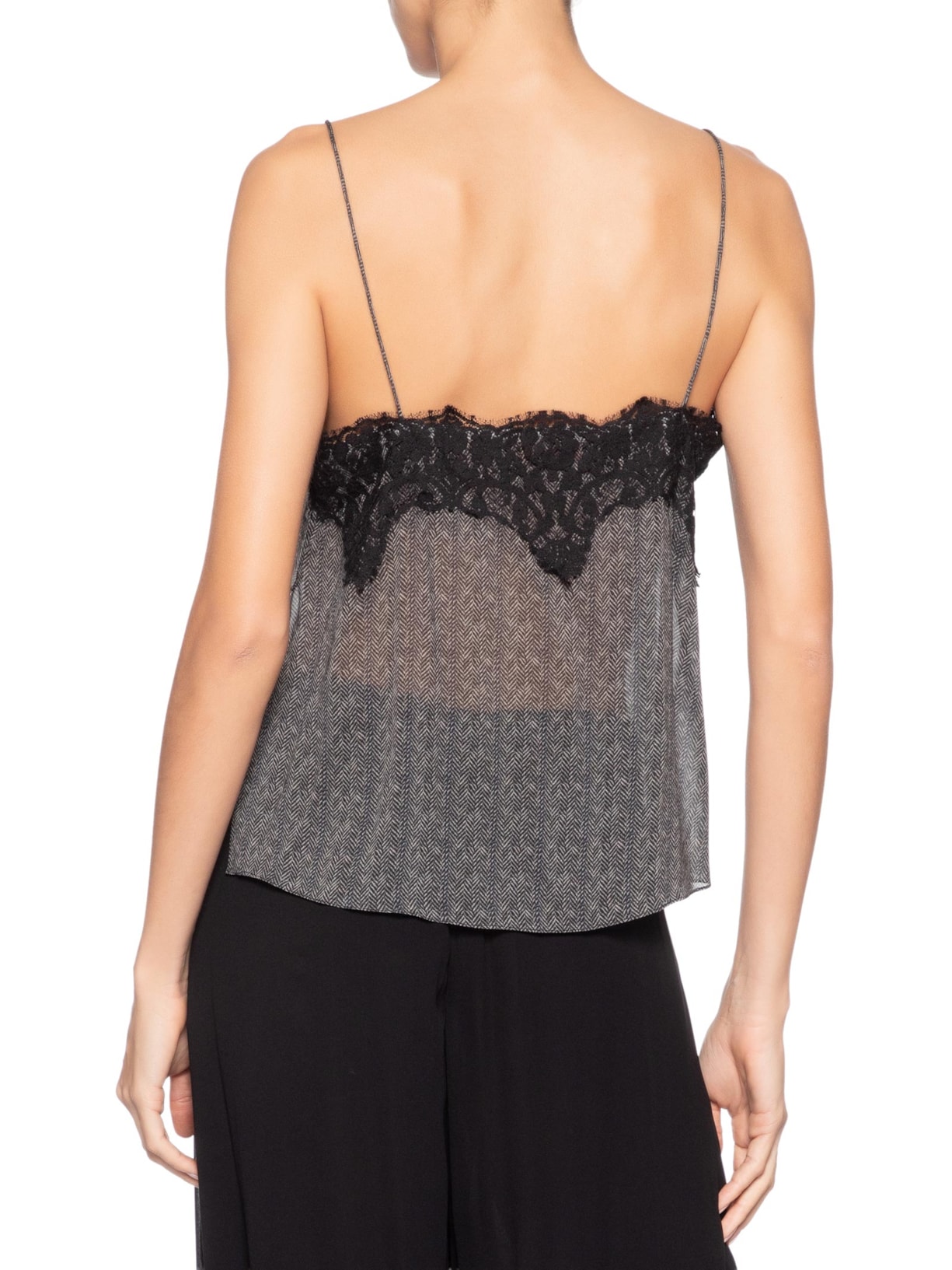 Top Fenda Textura Keys Cinza Animale