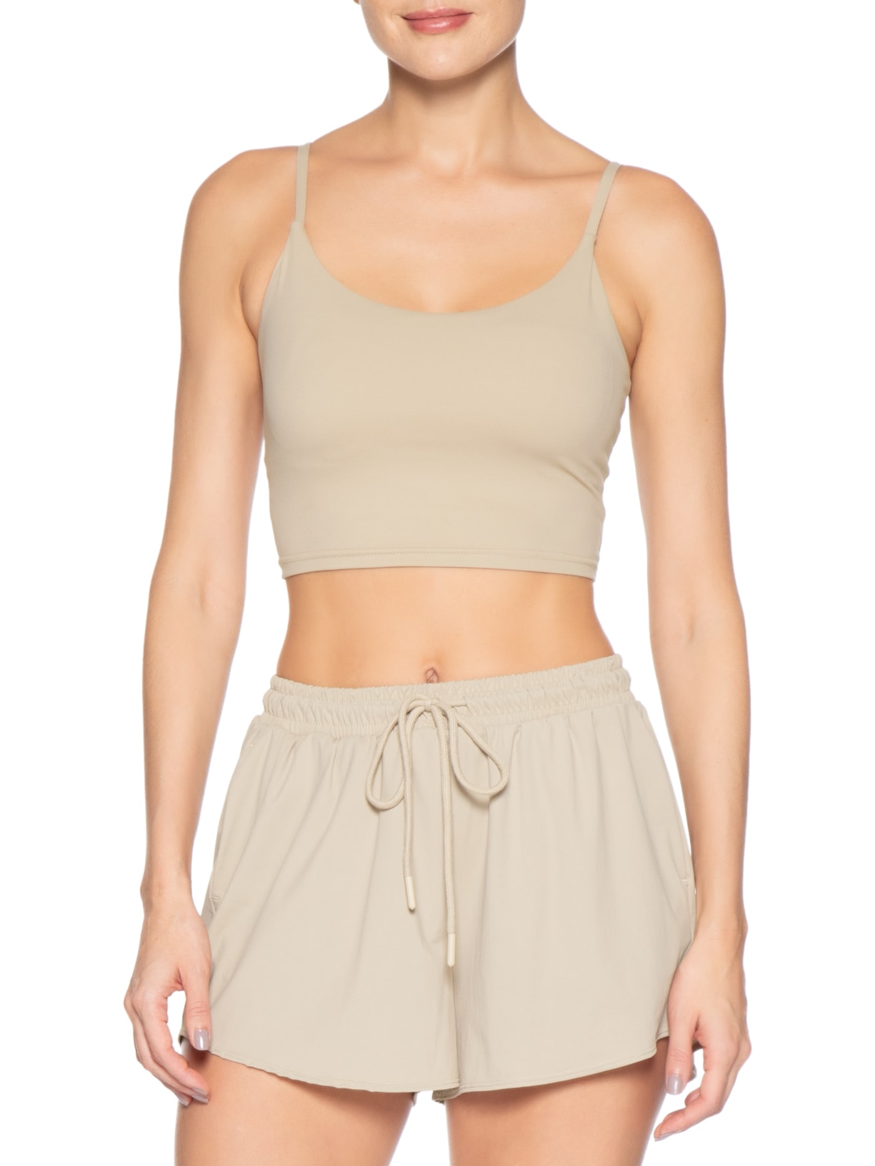 Top Fitness Alcinha Bege Basiq