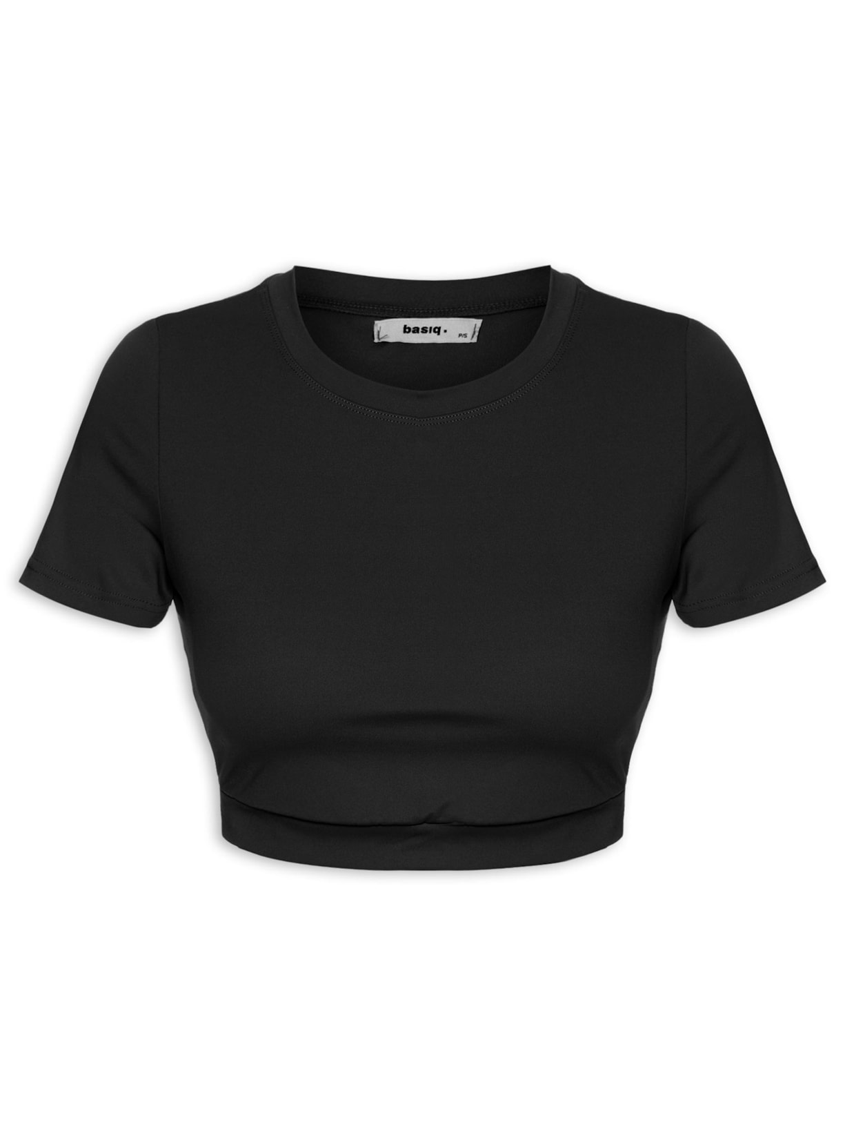 Top Fitness Manga Curta - Preto