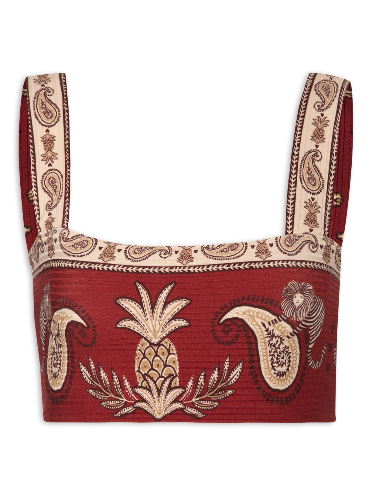 Top Floral Bloom - Vermelho