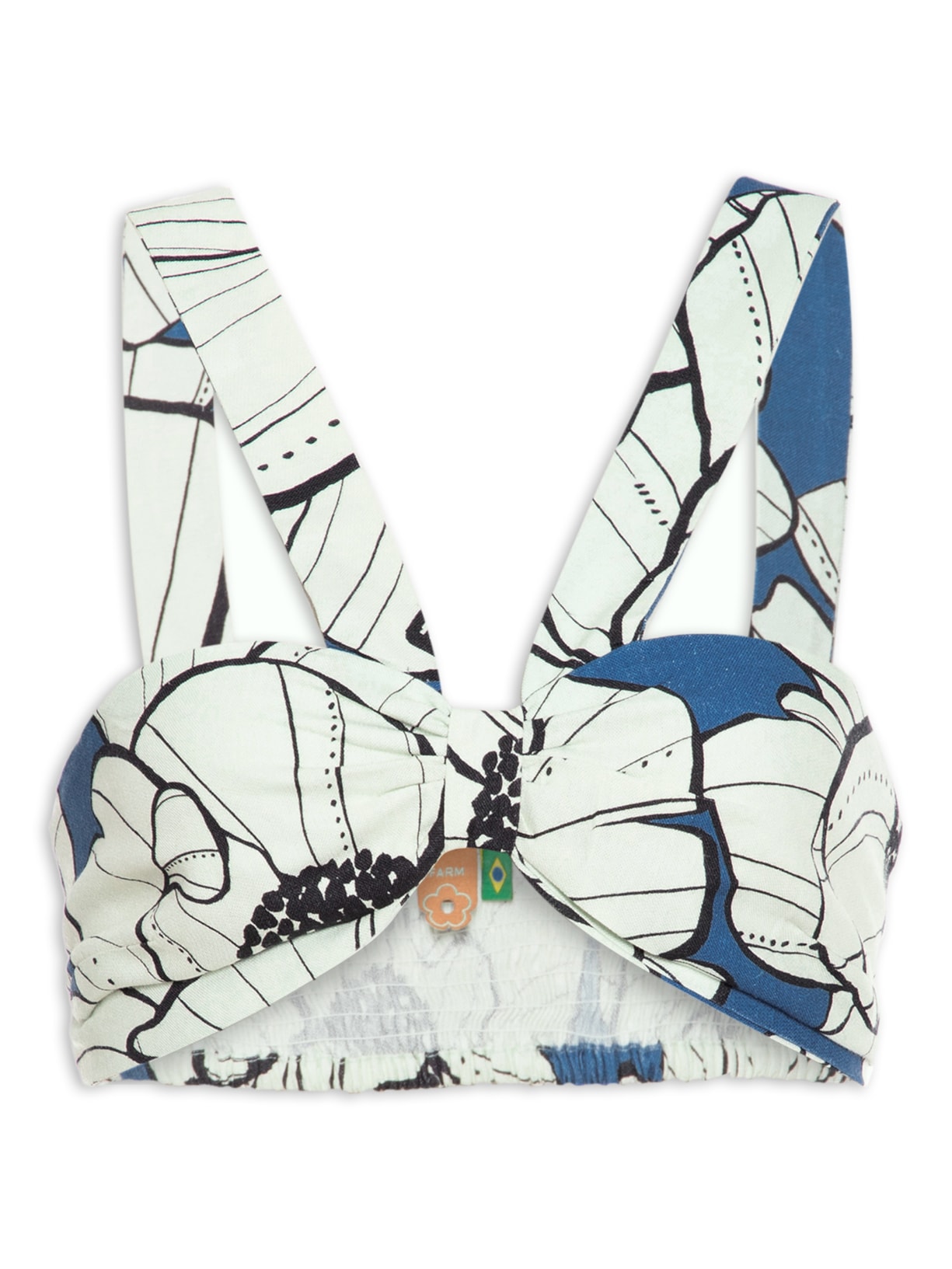 Top Floral Paula - Azul