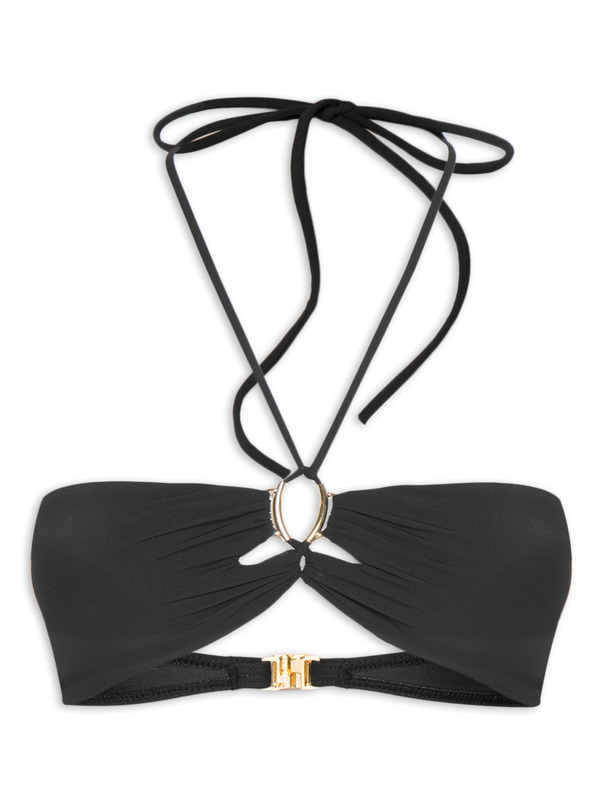 Top Frente Única Liso - Preto