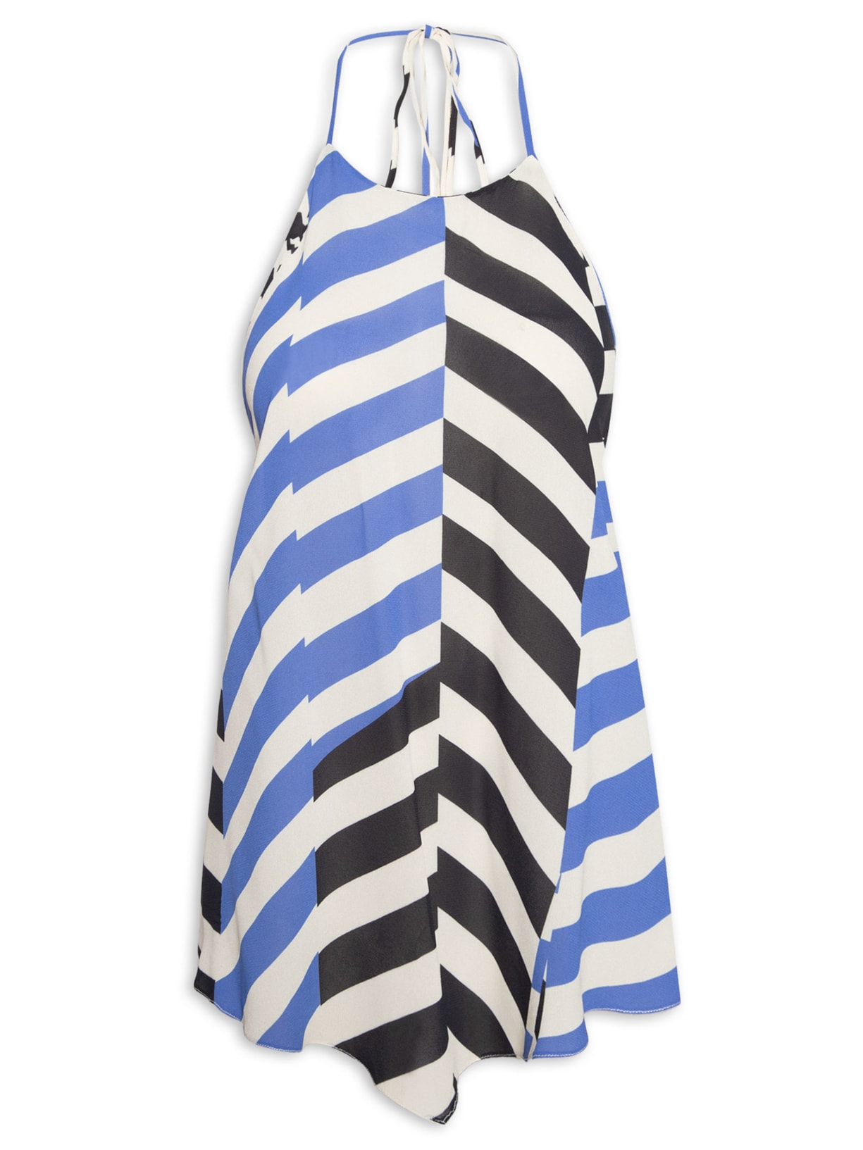 Top Frente Única Listra Patch - Branco