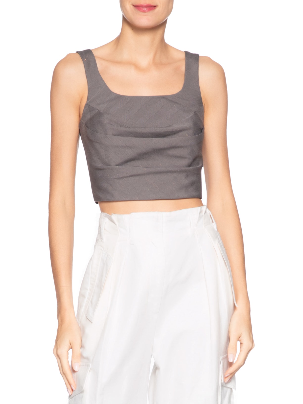 Top Helena Cinza Le Lis