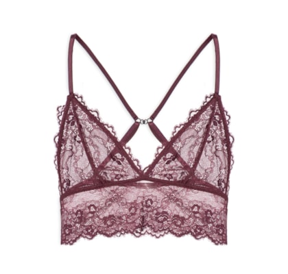 Top Intimates Triângulo Renda - Vermelho