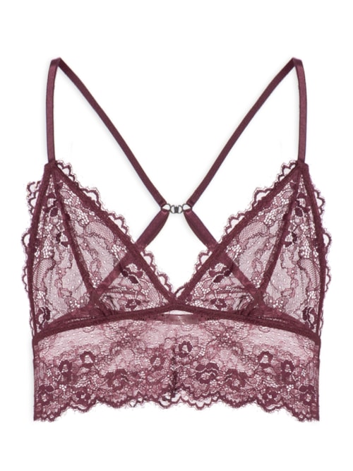 Top Intimates Triângulo Renda - Vermelho