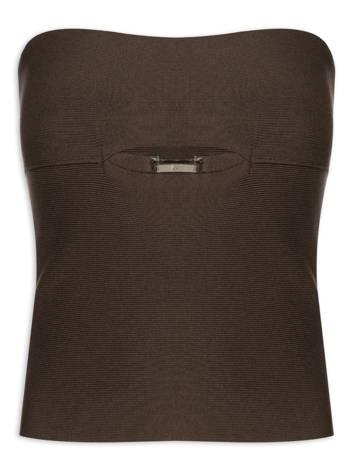 Top Ivete Tricot - Marrom