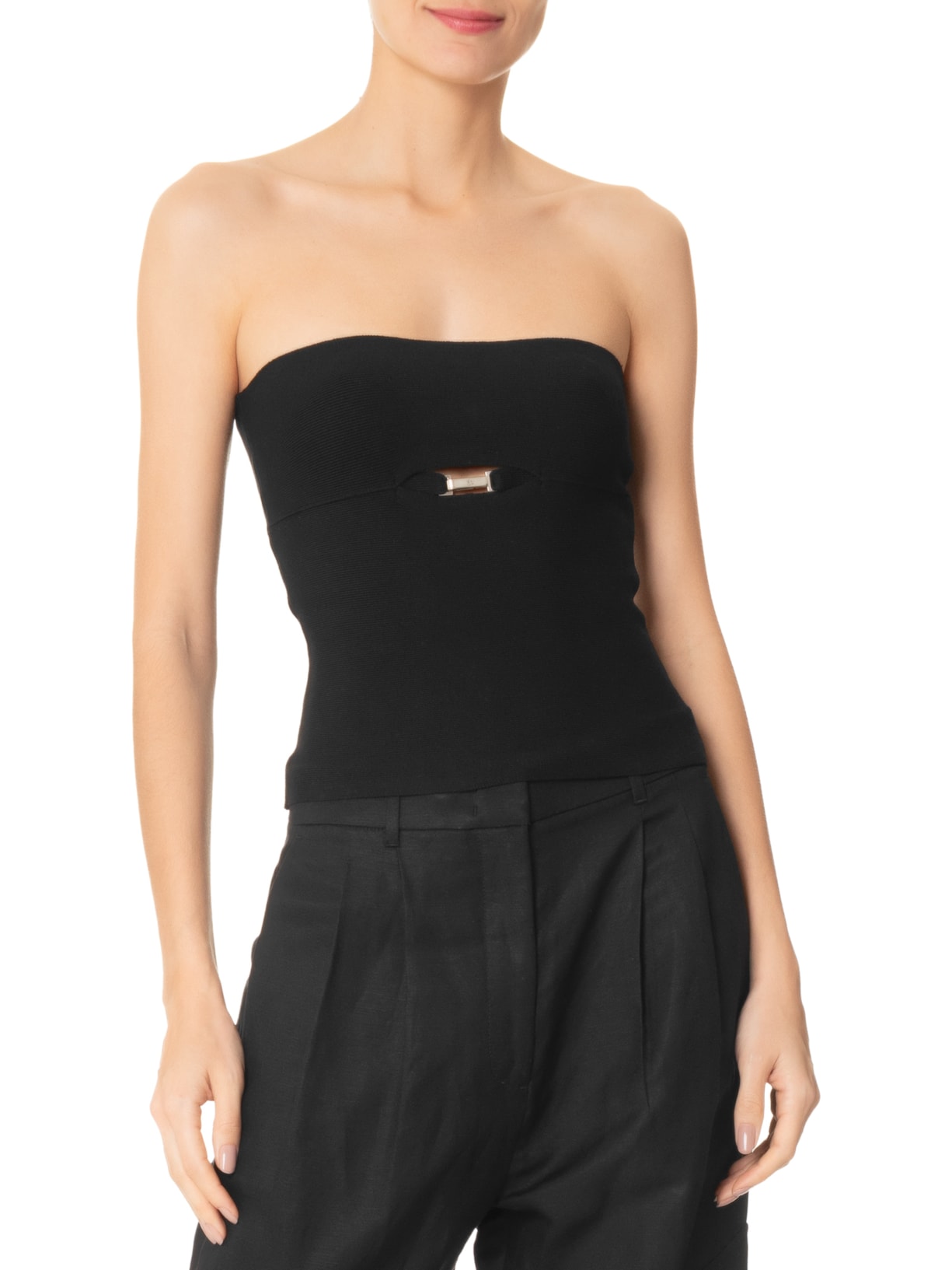 Top Ivete Tricot Preto Misci