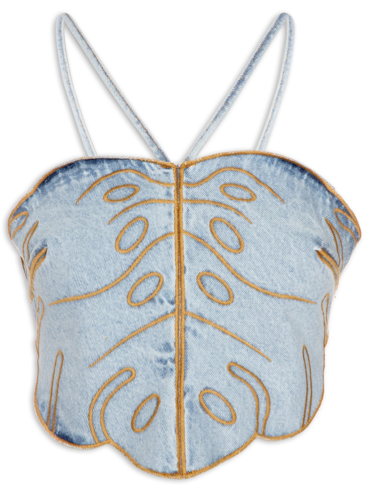 Top Jeans Costela De Adão - Azul