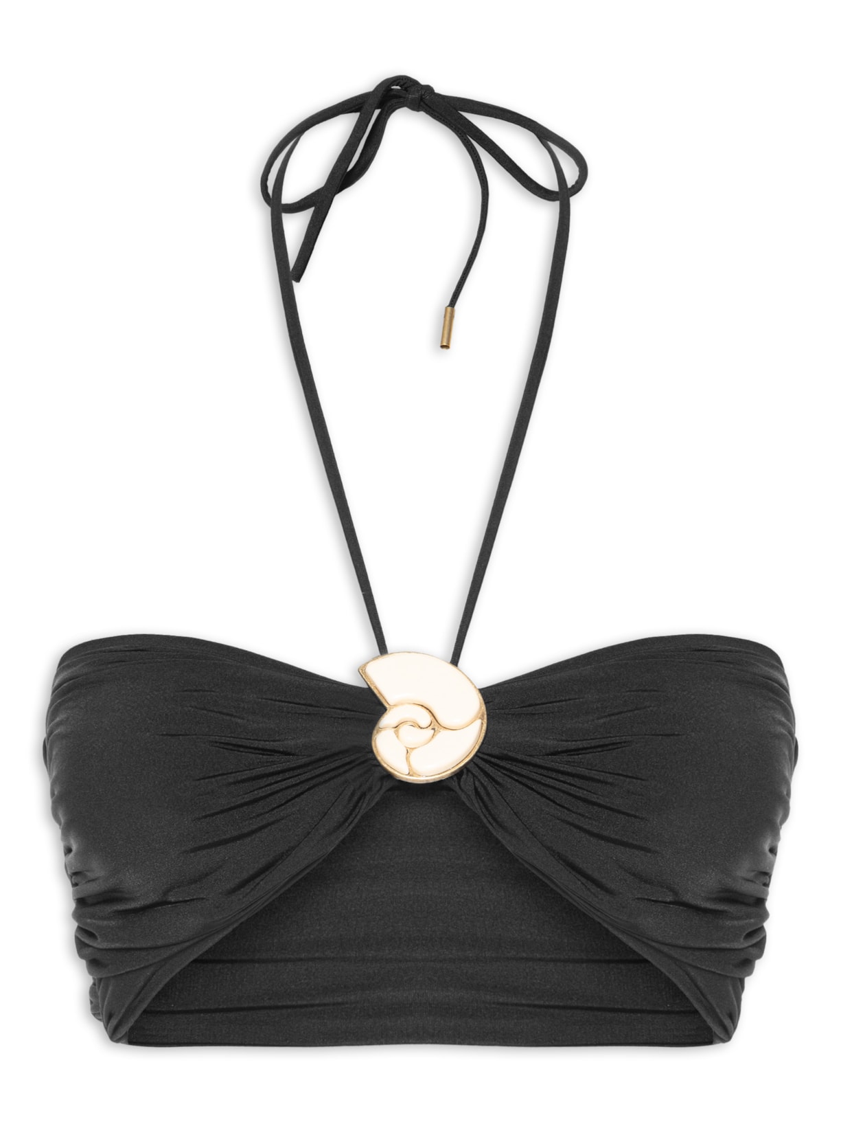 Top Jersey Fivela Concha - Preto