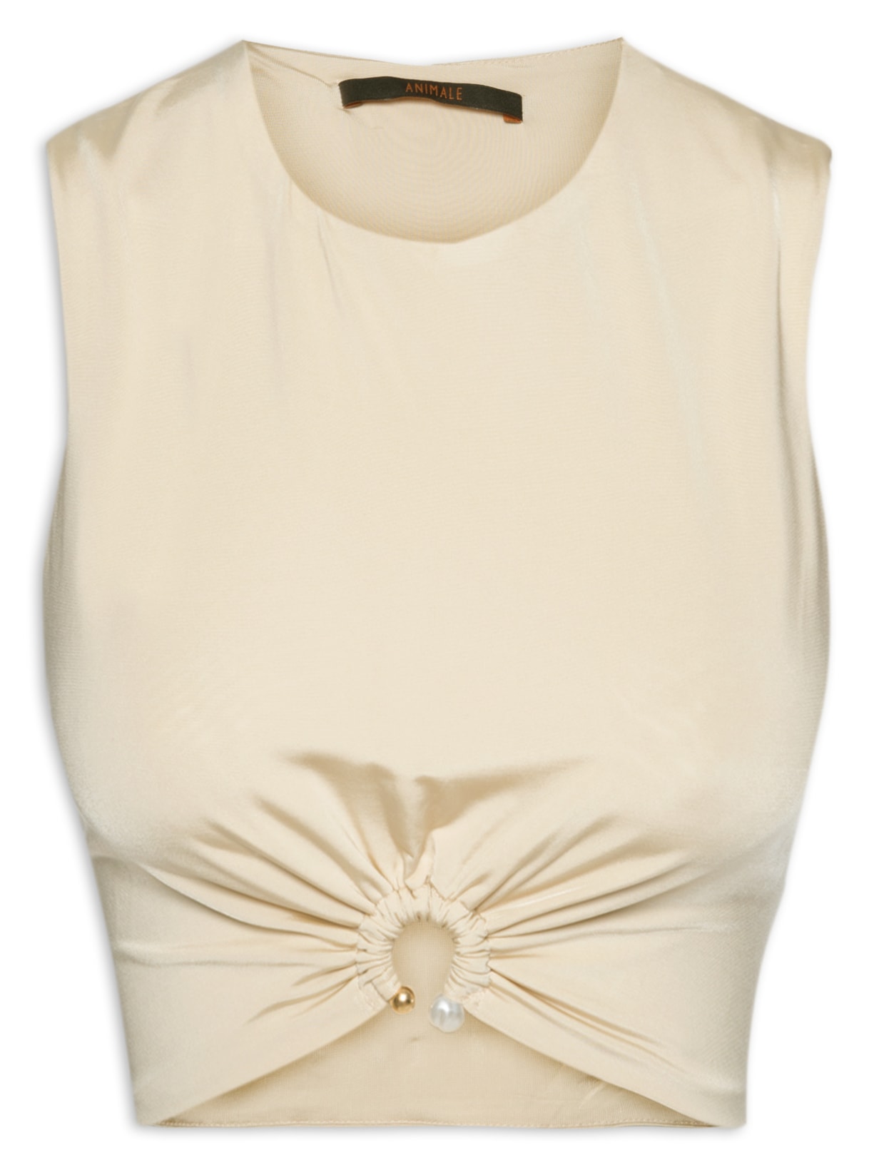 Top Jersey Piercing - Bege