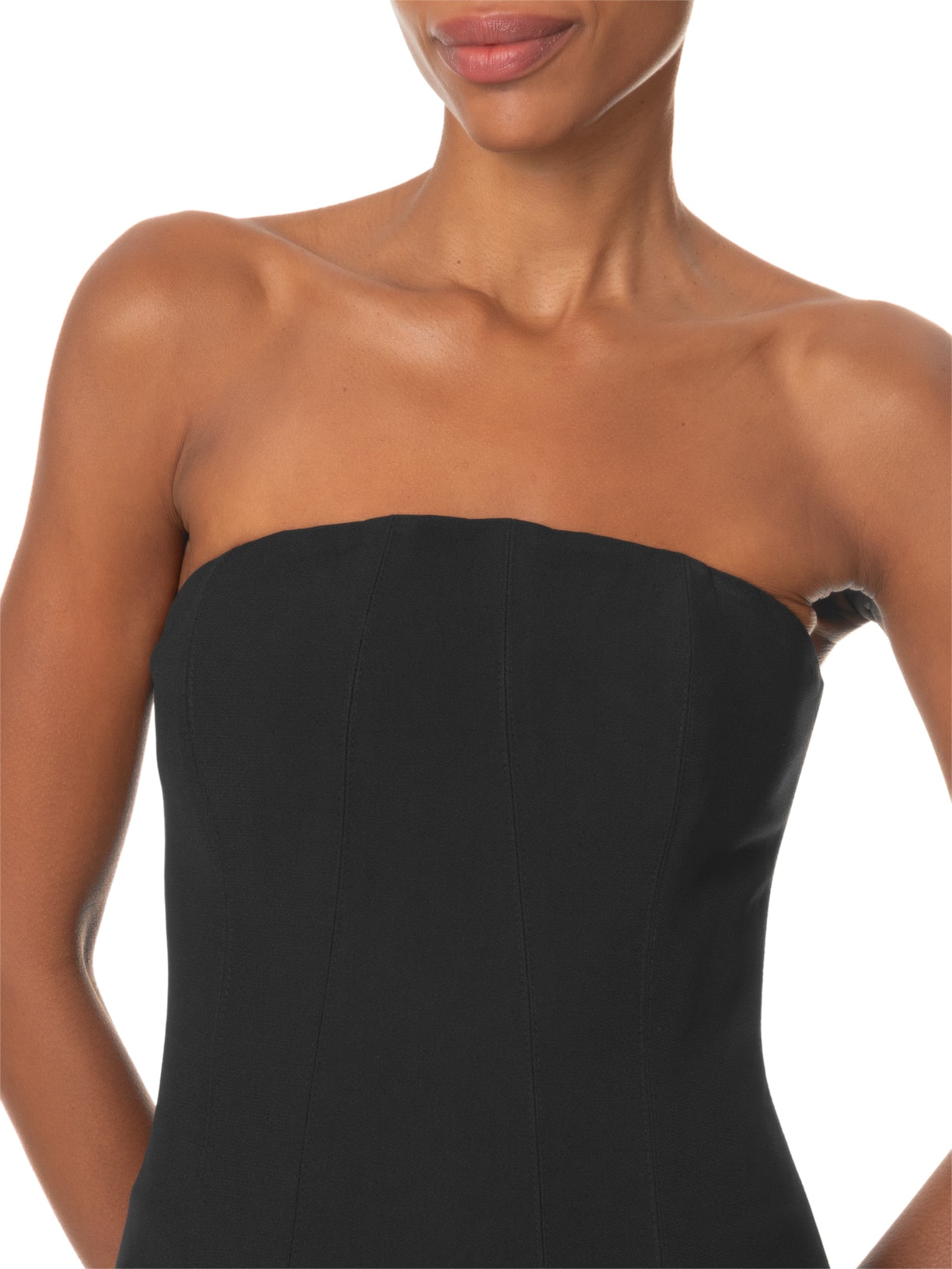 Top Justo Crepe Preto Animale