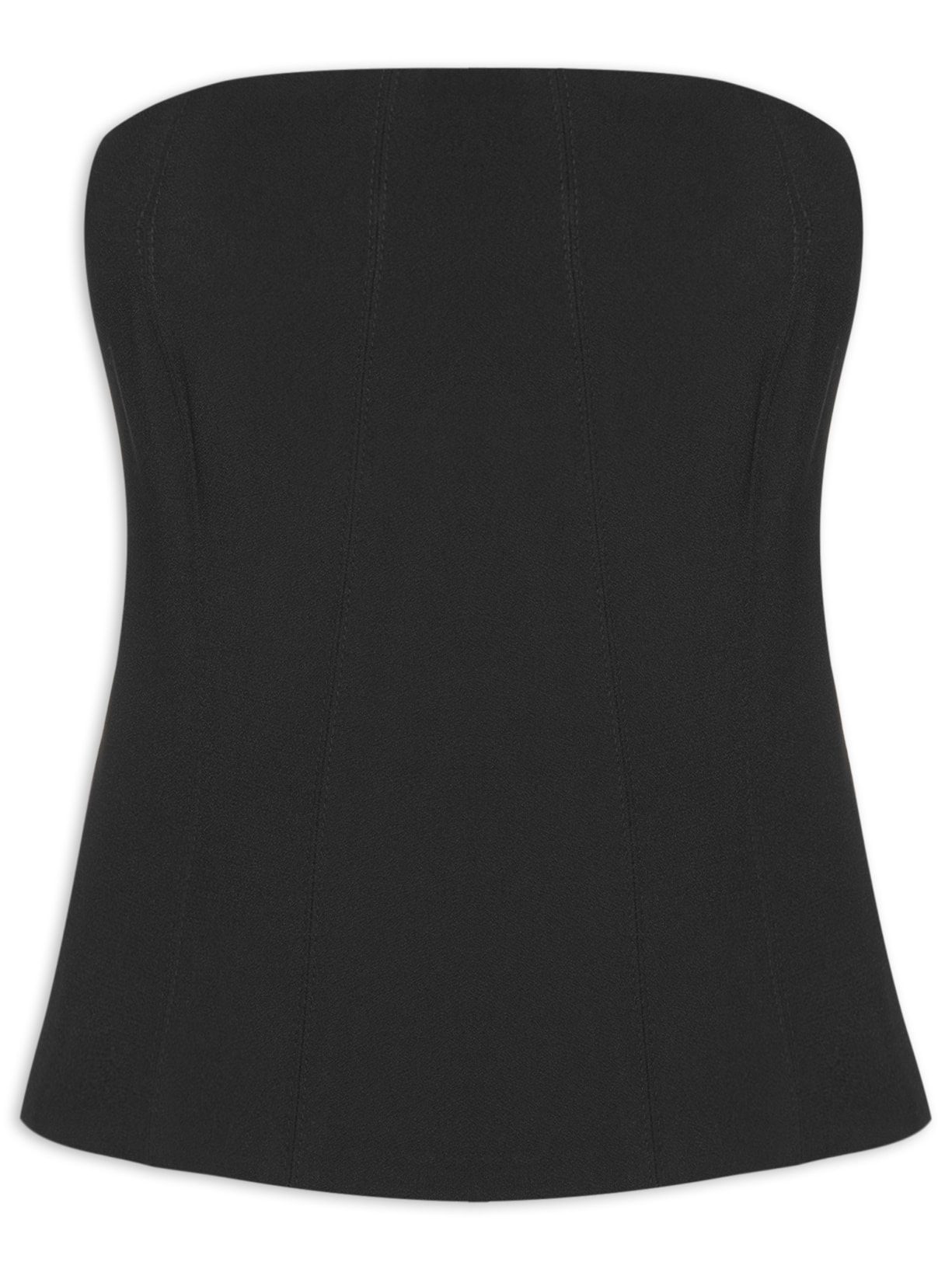 Top Justo Crepe Preto Animale