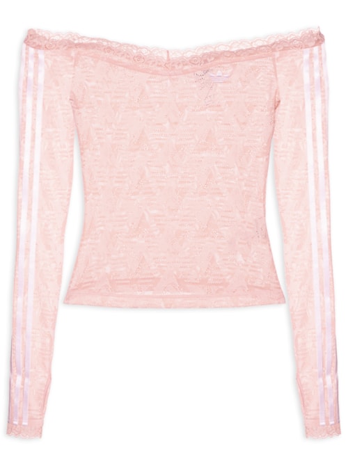 Top Lace Bardot – Rosa
