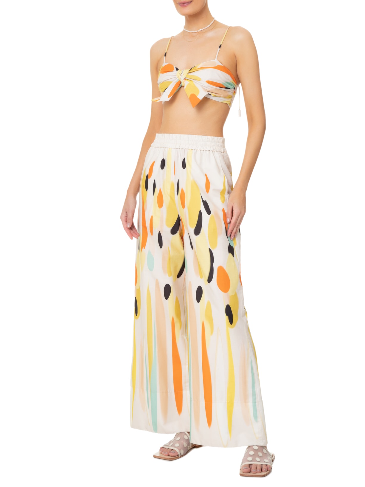 Top Laço Drapeado Murano Fresh Bege Animale